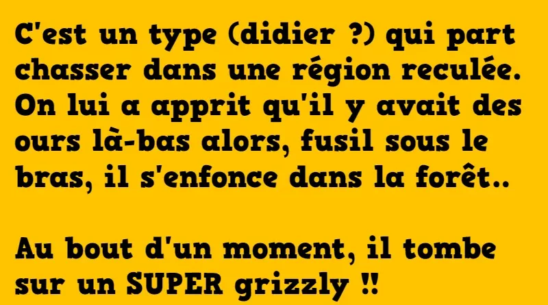 blague la chasse à l'ours