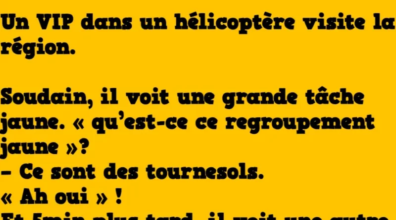 blague le vip dans l'hélicoptère