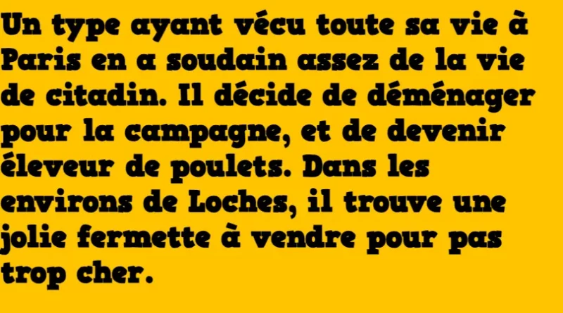 blague l'élevage de poulets du parisien