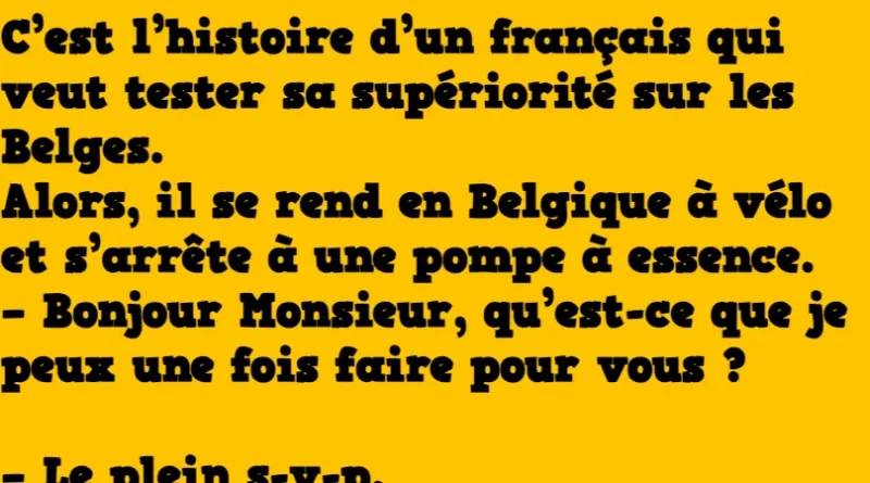 blague un français veut tester sa supériorité