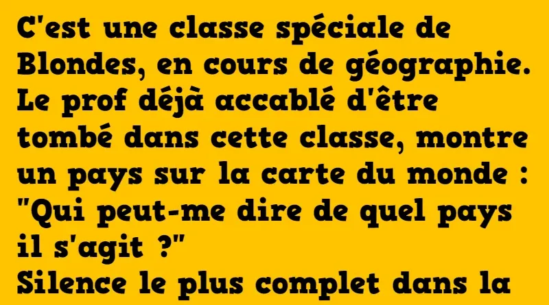 blague une classe spéciale de blondes