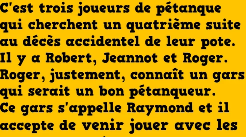 blague Le joueur de pétanque superstitieux