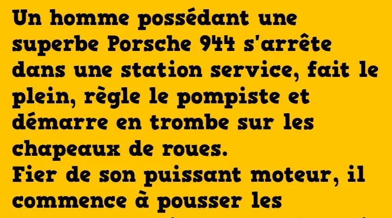 blague le conducteur de la Porsche et papy