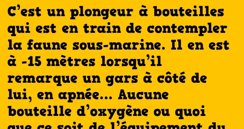 Blague l'apnéiste recordman