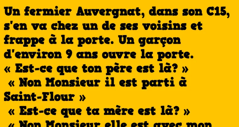 blague les auvergnats de sacrés numéros