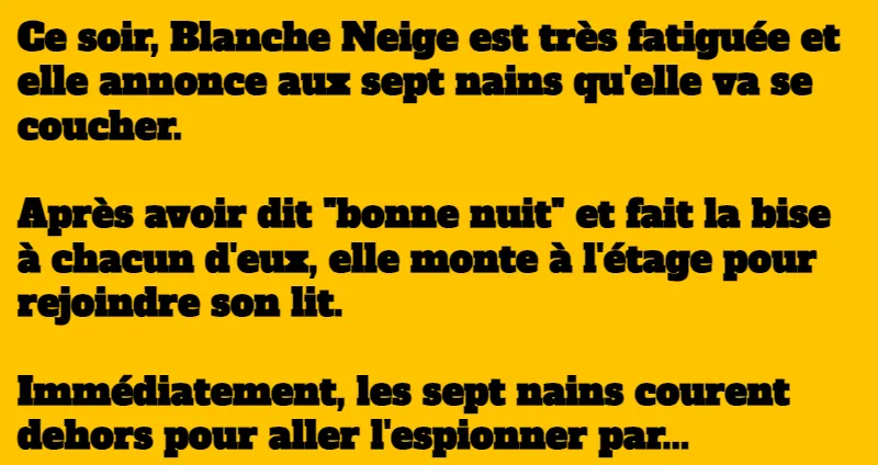 blague blanche neige et les nains voyeurs