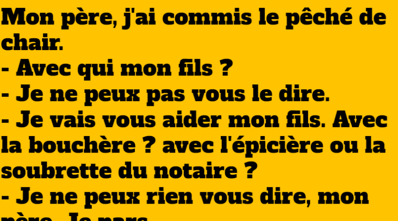 blague dans le confessionnel