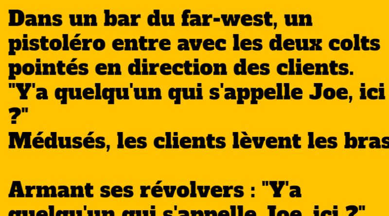 blague dans un bar du far-west