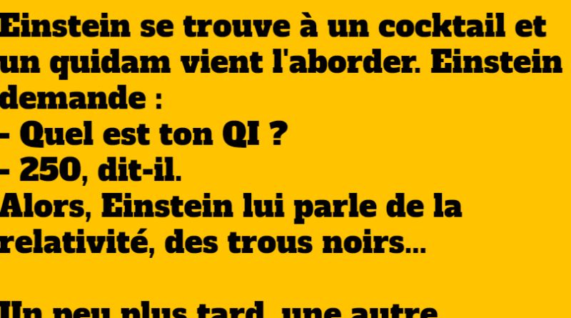 blague einstein et l'adaptation du QI