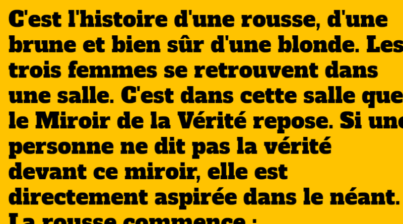 blague le miroir de la vérité