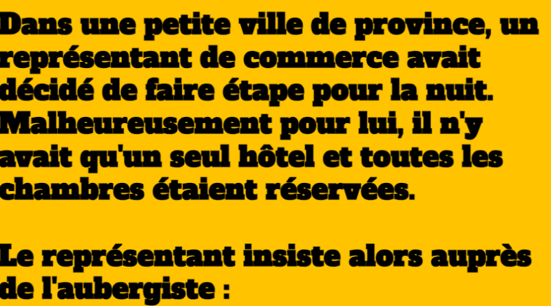 blague le représentant de commerce !