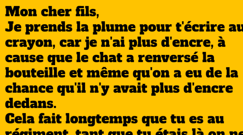 blague lettre d'une mère à son fils