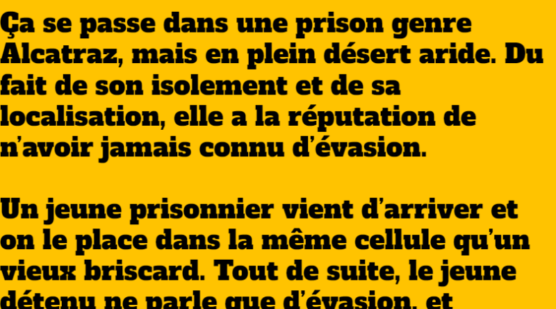 blague Une évasion en plein désert !