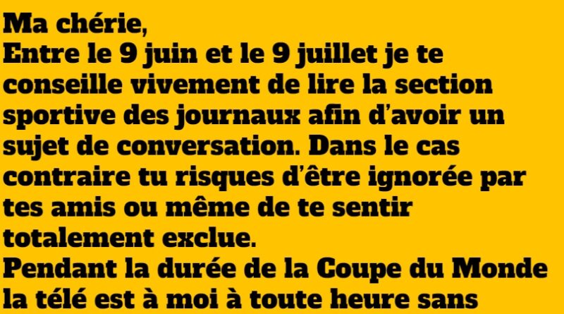 blague lettre à ma chérie