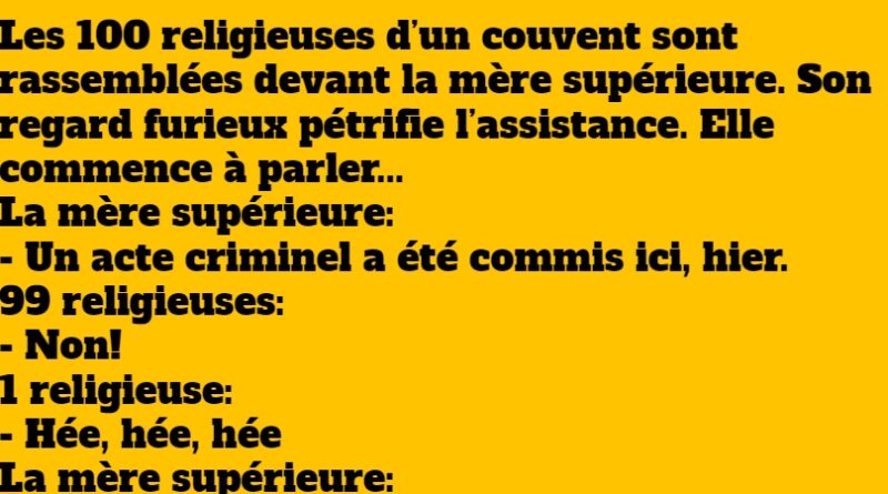 blague les 100 religieuses