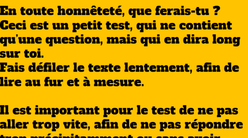 blague teste ton honneteté