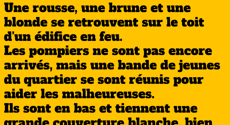 blague L'édifice en feu