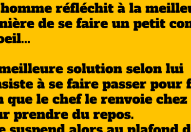 blague un congé à l'œil