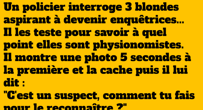 blague un enquêteur et trois blonde