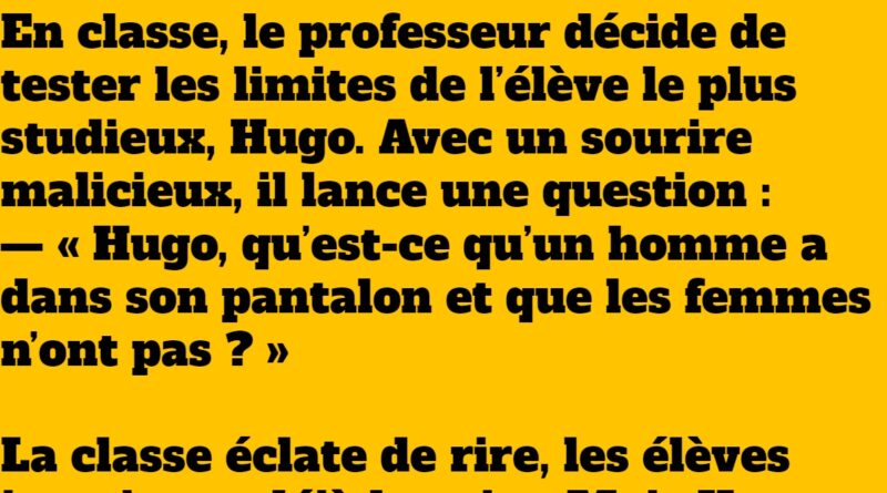 blague prof élève