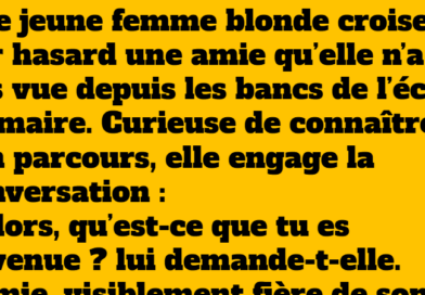 blague blonde amie d'enfance