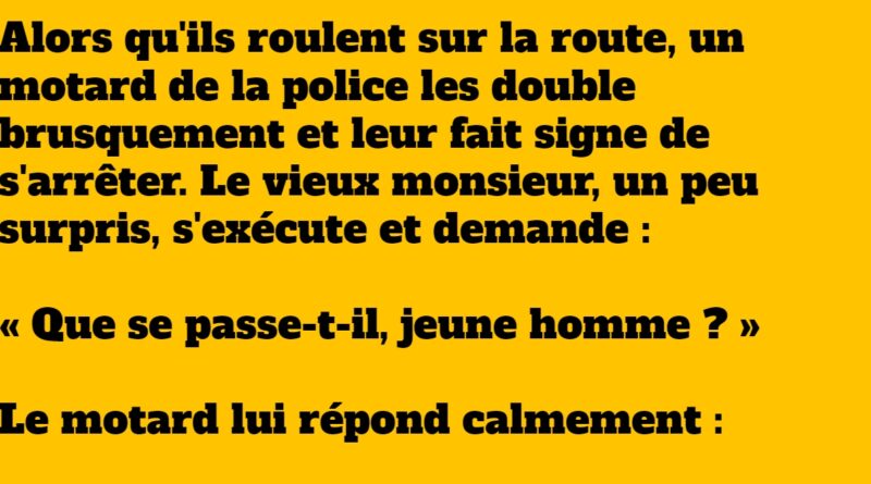 blague la femme tombée de la voiture