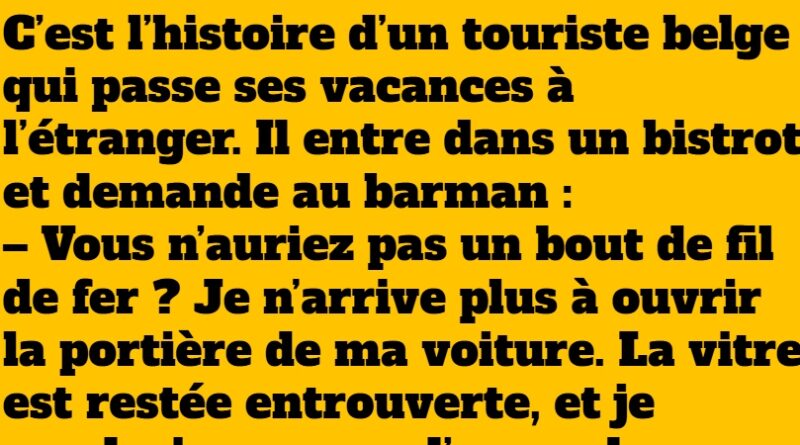 blague le belge et les clés de sa voiture