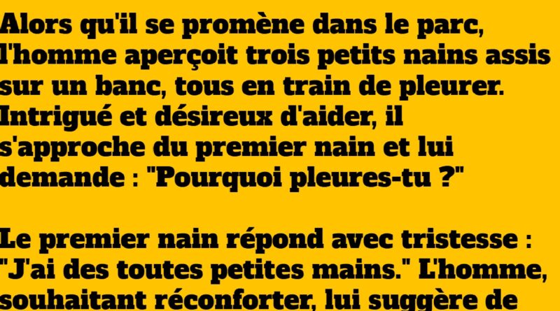 blague rencontre avec trois nains