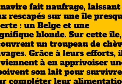 Naufrage et humour : une histoire insolite entre un Belge et une blonde