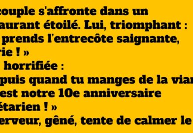 Hilarante scène de ménage au restaurant : Le clash du steak ensanglanté