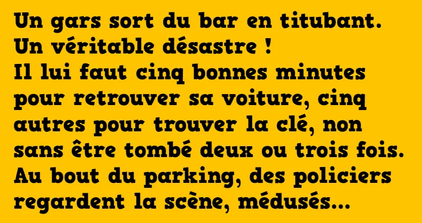 Un Gars Sort Du Bar En Titubant. Un Véritable Désastre ! - Grands Mères