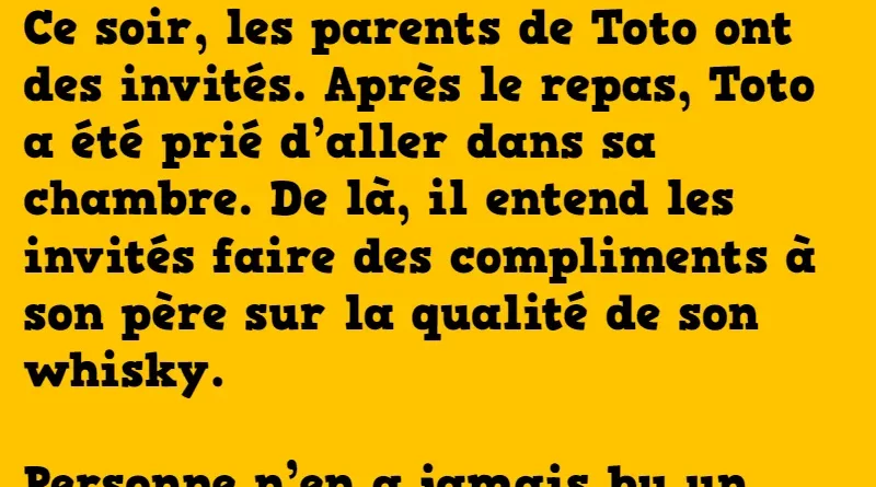 blague l'expérience du pere de toto