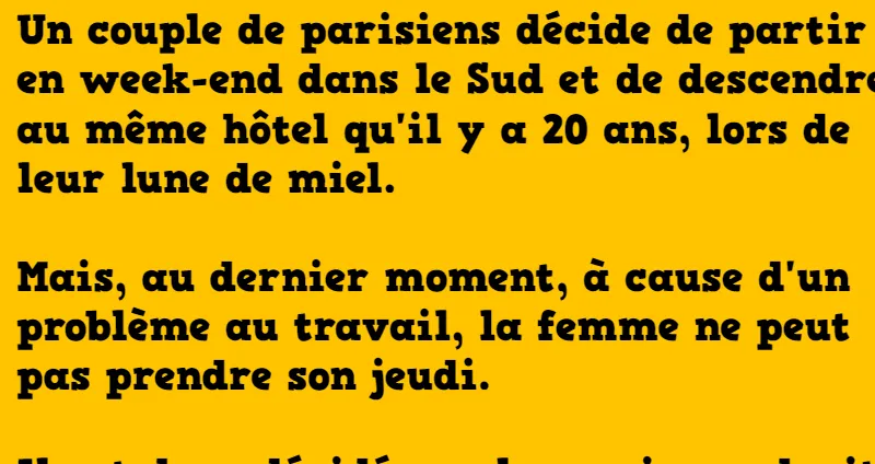 blague un couple décide de partir pour le sud (1)