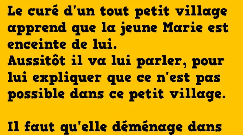 blague le curé et la jeune marie