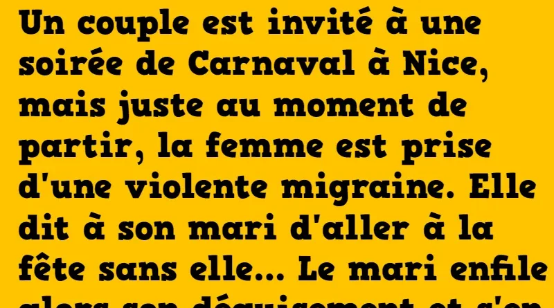 blague soirée de carnaval à Nice