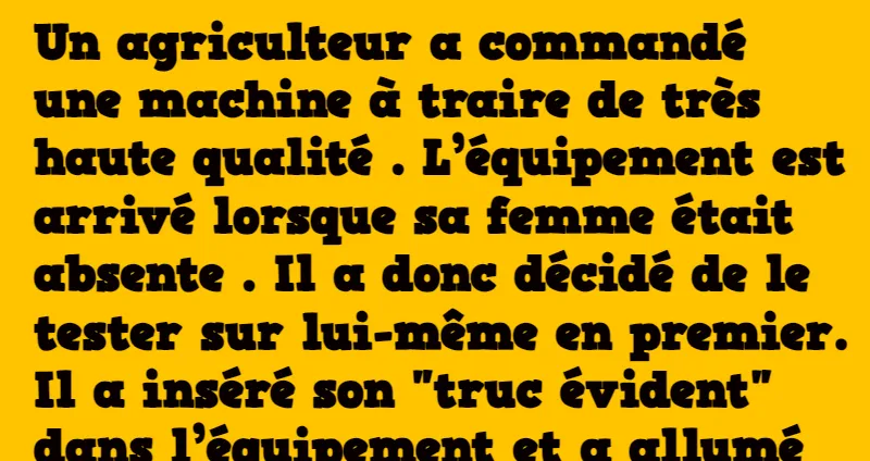 blague la machine à traire