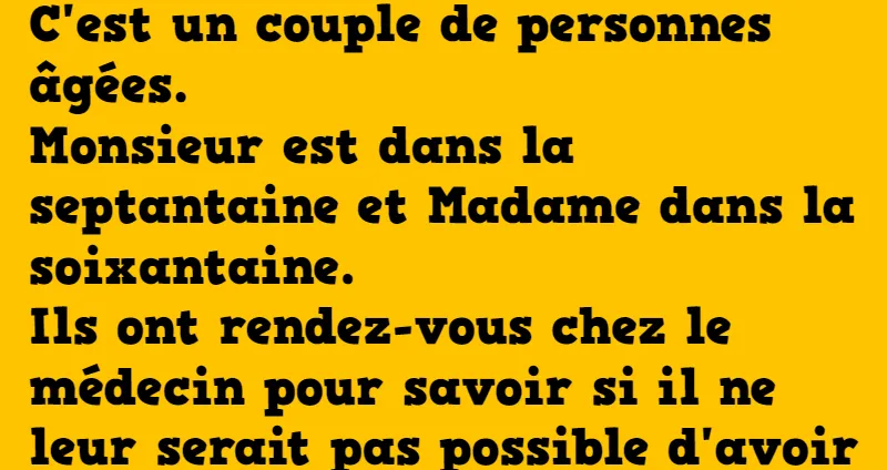 blague un bébé à 70 ans