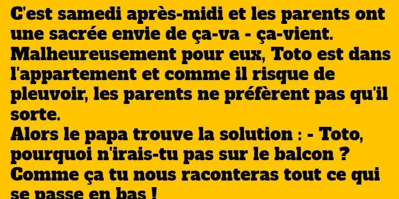 blague le ca va ca vient parental