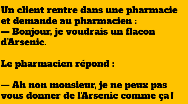 blague l'arsenic