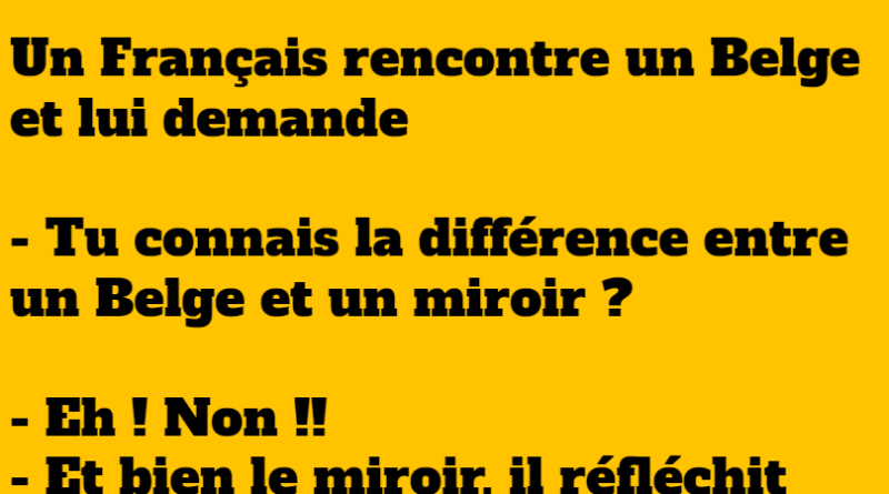 blague le français et le belge