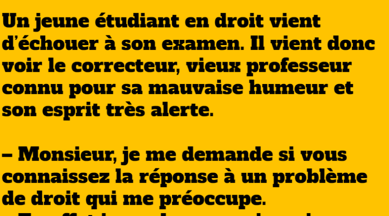 blague le professeur en droit