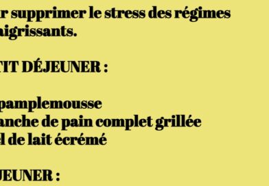 blague régime anti stress