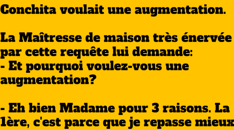 blague une demande d'augmentation