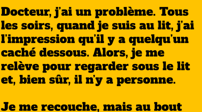 blague un patient vexe son psychiatre