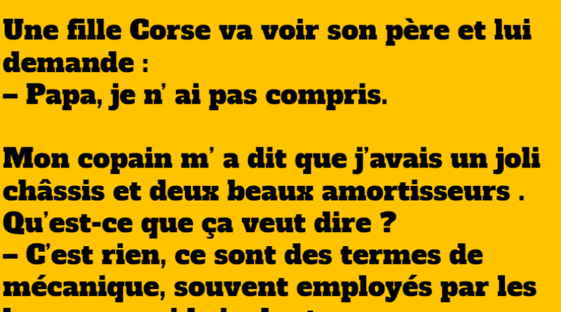 blague une fille corse demande conseil à son papa