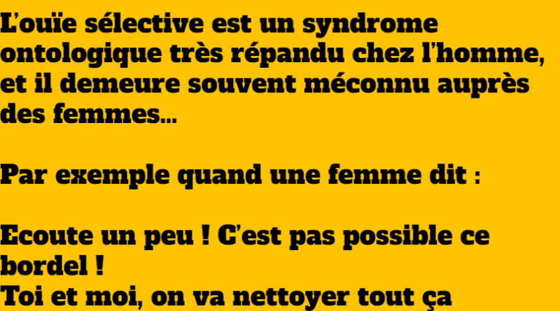 L’ouïe sélective chez les hommes