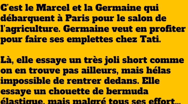 blague Marcel et la Germaine qui débarquent à Paris