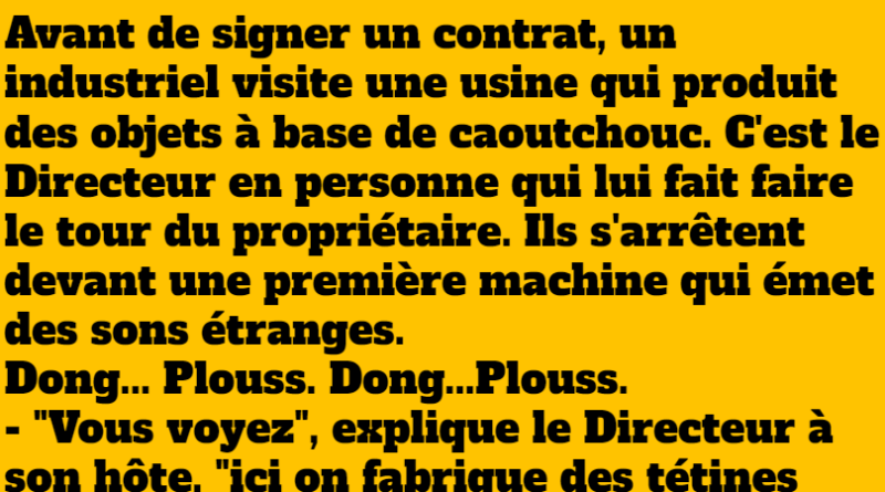 blague le contrat