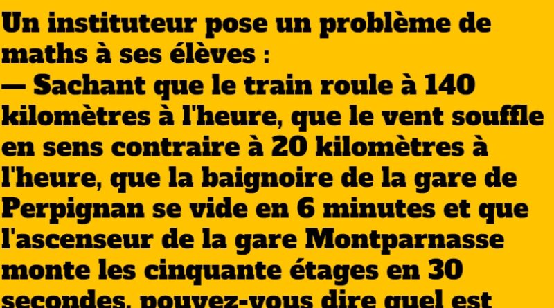 blague problème de math