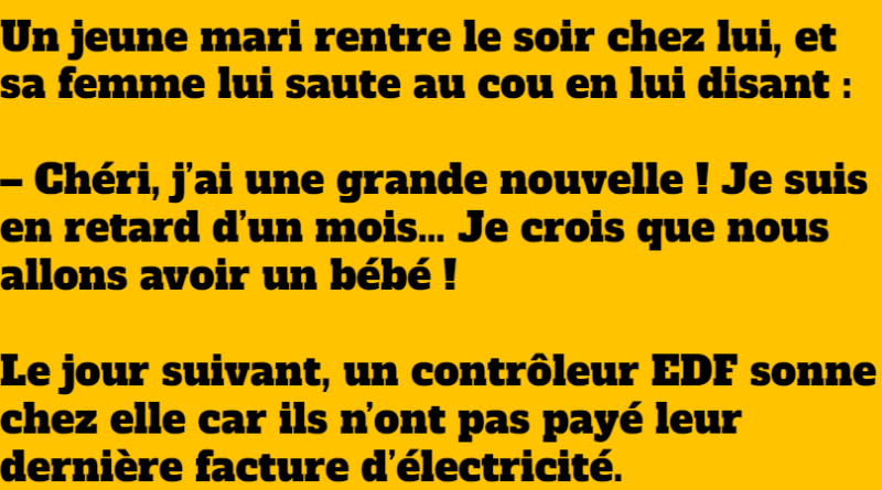 blague un contrôleur edf sonne chez une femme